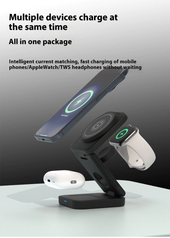 3 IN 1 FOLDABLE WIRELESS CHARGER